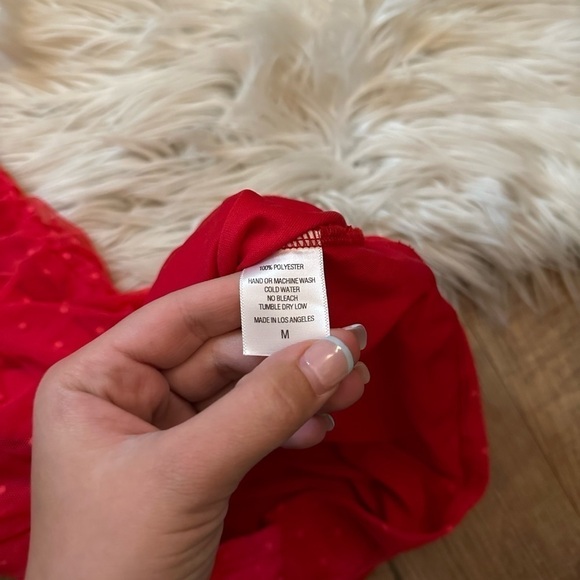 LUCY IN THE SKY Megan Ruched Bodycon Dress In Red - Picture 5 of 5